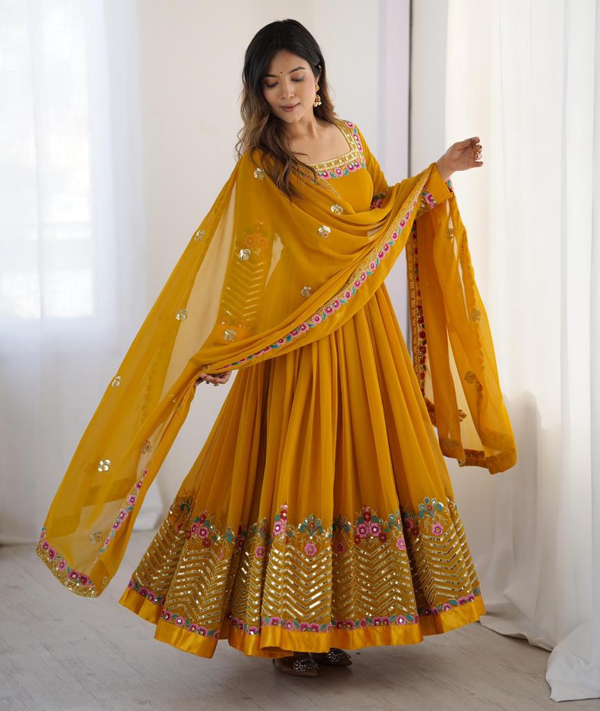 Nové Těžké Designové Anarkali Šaty Salwar Kameez Indické Pákistánské Bollywoodské Salwar Oblečení