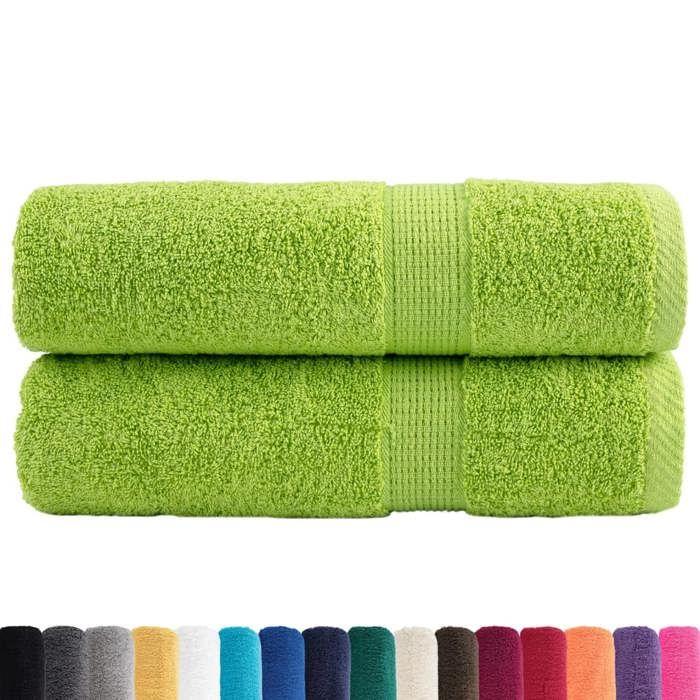 VidaXL Serviettes de Douche de Qualité Supérieure 2 pcs, Draps de Bain, Serviettes d'Invité, Serviettes de Salle de Bain 137500