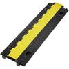 Cable Protector Ramp, 2 Channel, 22000 Lbs/axle Capacity Heavy Duty TPU Wire Cord Cover Ramp Hose Protector Ramp Driveway, Traffic Speed Bump W/ TPR