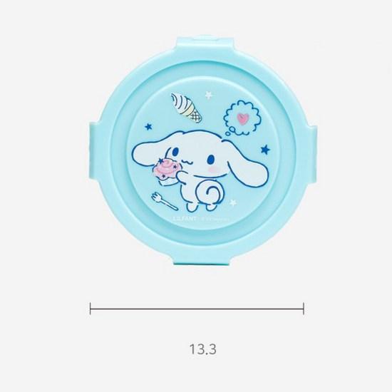 Lilpang Sanrio round stainless steel lunch box 2 layers + lunch box aperture set, My Melody, 1 set, a popular character in Korea