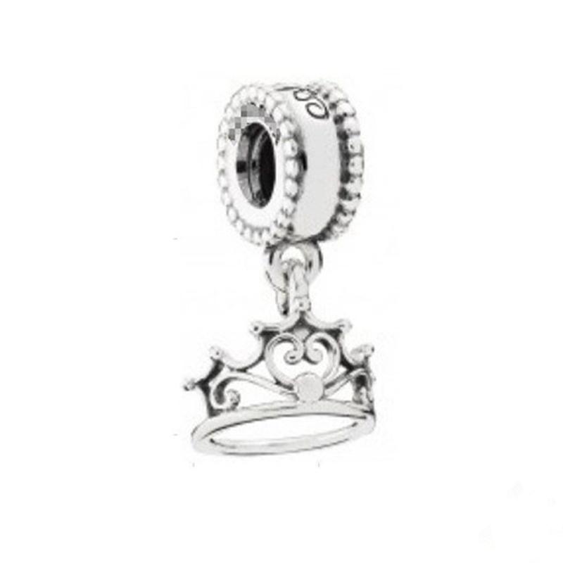 Copper Princess Crown Charm Dreamcatcher Moon Fit Original Necklace Bracelet Women Jewelry Birthday Diy Gift