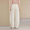 LEDING Women's High-Waist Fleece-Lined Knitted Banana Pants