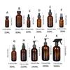 Practical Amber Glass Dispensing Bottle 15ml-500ml Friendly Leakproof Design For Lotions Sanitizers Cosmetics Storage