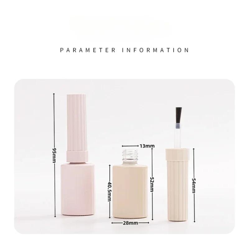 Hot 10pcs/set 12ml Empty Nail Polishing Bottle Nail Gel Empty Bottle with Brush Glass Empty Blending Bottle Touch-up Container