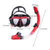 Snorkel Set Portable Adjustable Strap Swimming Mask for Snorkeling Women Men White