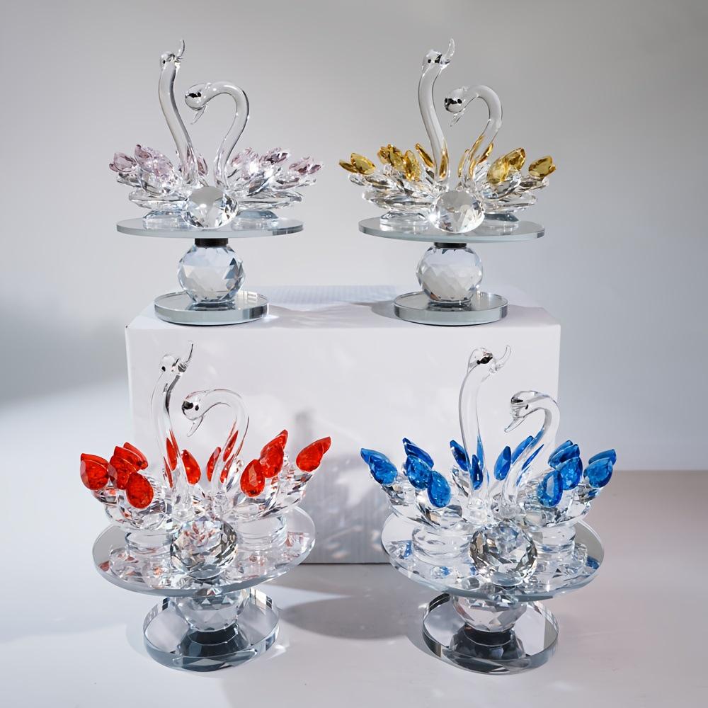 Crystal Swan Ornament for Living Room, Entrance, Cabinet & Wedding Gift