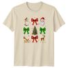 Christmas Holidays Santa Deer Angel Tree Bows Unisexs Unisexs Graphic Tee