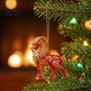 Decorative Ornaments for Office Goat Christmas Car Hanging Ornament, 2D Acrylic Pendant with Tree String, Cute Animal Decor Rearview Mirror,