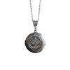 Retro Silver Lotus Flower Jewelry Box Necklace with Stainless Steel Chain