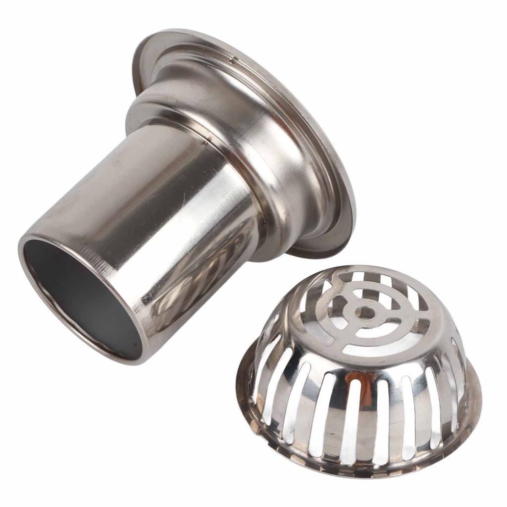 Roof Floor Drain Stainless Steel Non Blocking Balcony Outdoor Rain Bucket Drainage Parts Round 5in