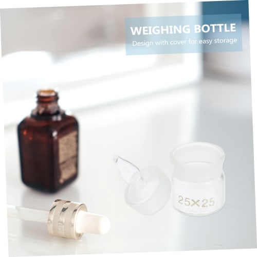 5-Piece Measuring Bottles, Container Tool, Glass Measuring Cans, Bottles, Chemistry Glass Sampling Bottles, Convenient Laboratory Holder