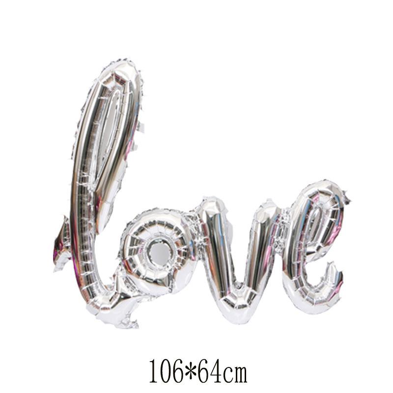 Large Letter LOVE Aluminum Film Balloon Tanabata Valentine's Day Proposal Wedding Party Decoration Decoration
