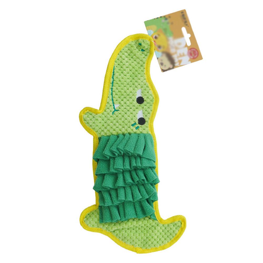 Crocodile Shape Pet Dog Sniffing Training Mat Dog Puzzle Toys Interactive Dog Slow Feeder Mat Foraging Skills Training Toy