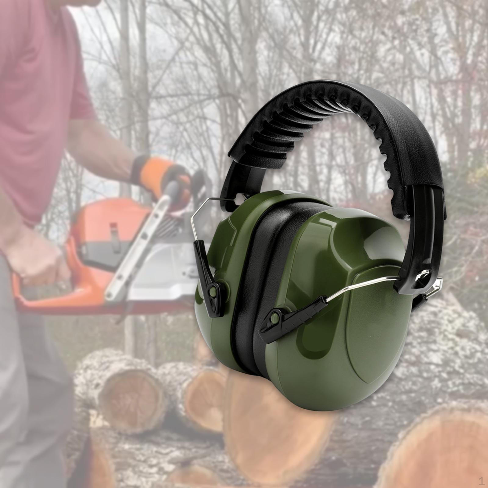 

Шумоподавляющие наушники регулируемые удобные звукоизоляционные наушники защитные для деревообработки зелёный