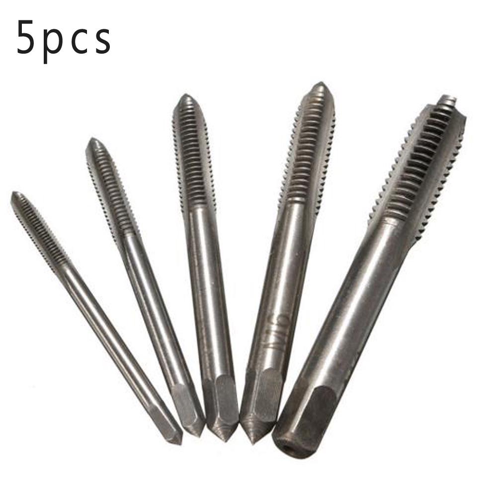 HSS Metric Tap Drill Set 5PCS for M3 M5 M6 M8 Machine Threading with Hexagon Handle for Auto Repair & Machinery Maintenance