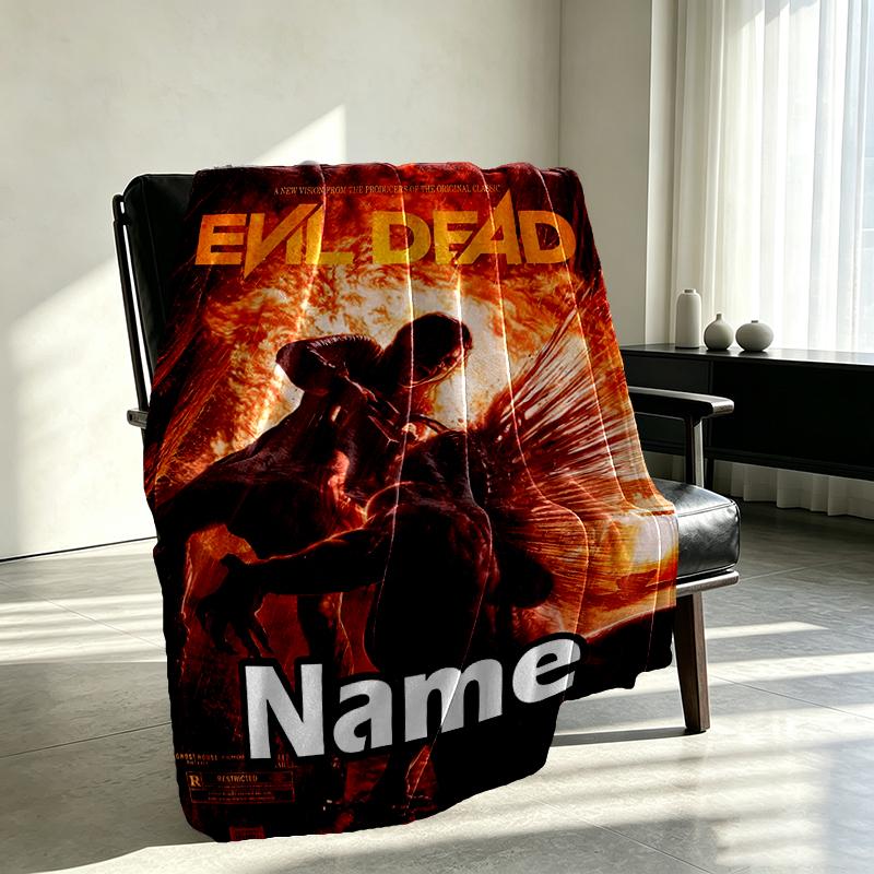 Custom Name Personalized The Evil Dead Print Blanket, Home Decor, Bedroom, Sofa, Camping, Couch, Gifts for Birthday Christmas