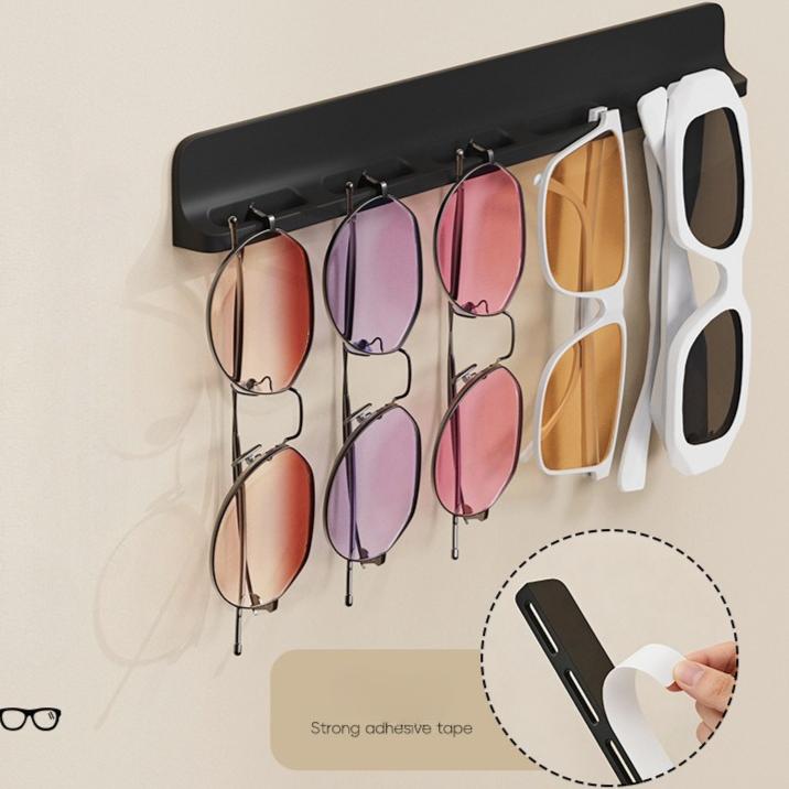 Silicone Sunglasses Rack Wall Mounted Organizer for Wall with Self-Adhesive Backing,Hanging Eyeglass Storage Display for Glasses