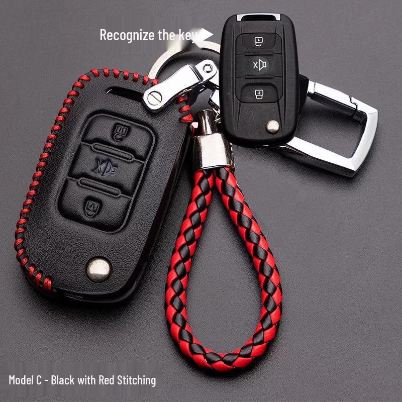 Wuling Hongguang S S1 Genuine Leather 3-Key Remote Cover