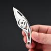 Conch Style Titanium Alloy Mini Knife with D2 Steel Blade, Stainless Steel Folding Design - Portable Keychain Box Opener