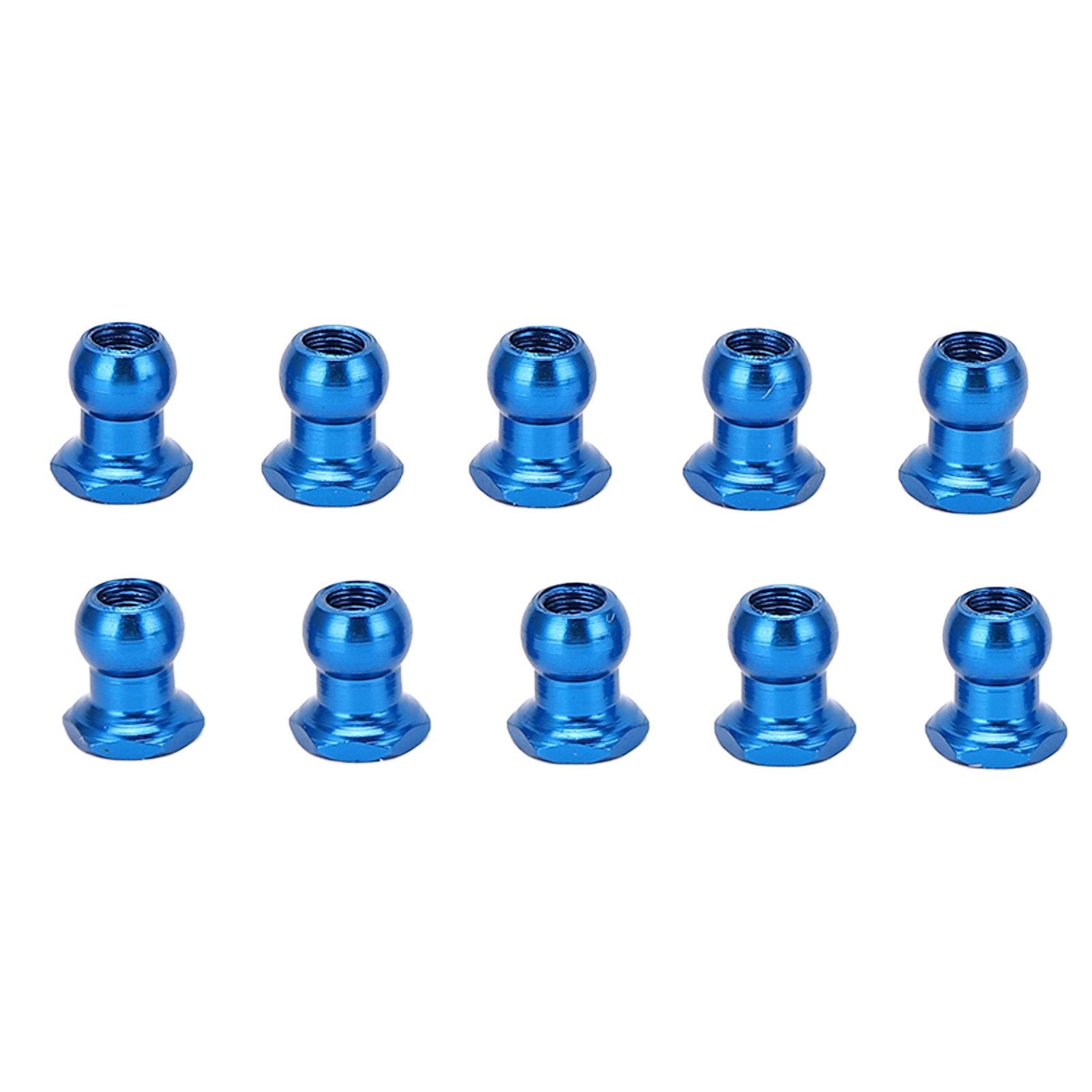 

10PCS RC Ball Nut Aluminum Alloy Ball Head RC Lock Nut for Tamiya 53640 1/10 Series RC Cars