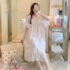 Women's Lace Nightwear Short Sleeve Nightdress Summer Fashion Women's Loose Nightdress