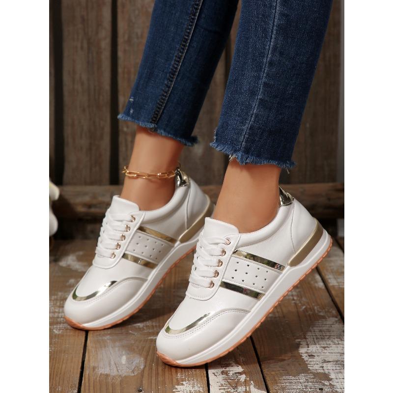 Autumn New Lace-up Breathable Sneakers Women's Plus Size 2025 Comfortable Low-Top Shoes