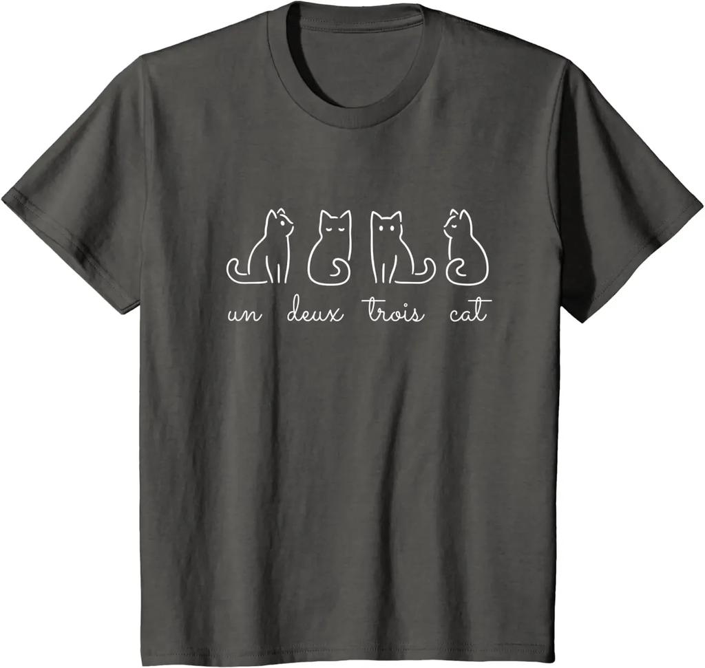 Funny French Joke Cat Dance Quotes TShirt 100 Cotton ONeck Summer Short Sleeve Casual Unisexs Tshirt Size S3XL
