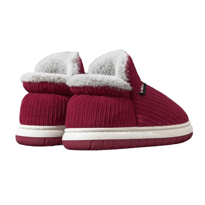 Anti-slip Soft-soled Cotton Shoes with Added Fleece and Thickened Warmth, Thick-soled Home Cotton Slippers