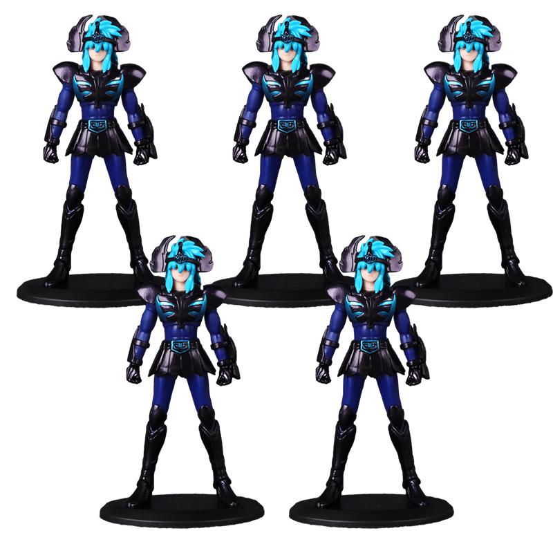 1Set/5Pcs 19cm Anime Dark Saint Seiya Figure Phoenix Ikki Hyoga Seiya Shiryu Action Figures Box Figure Collection Decoration Toy