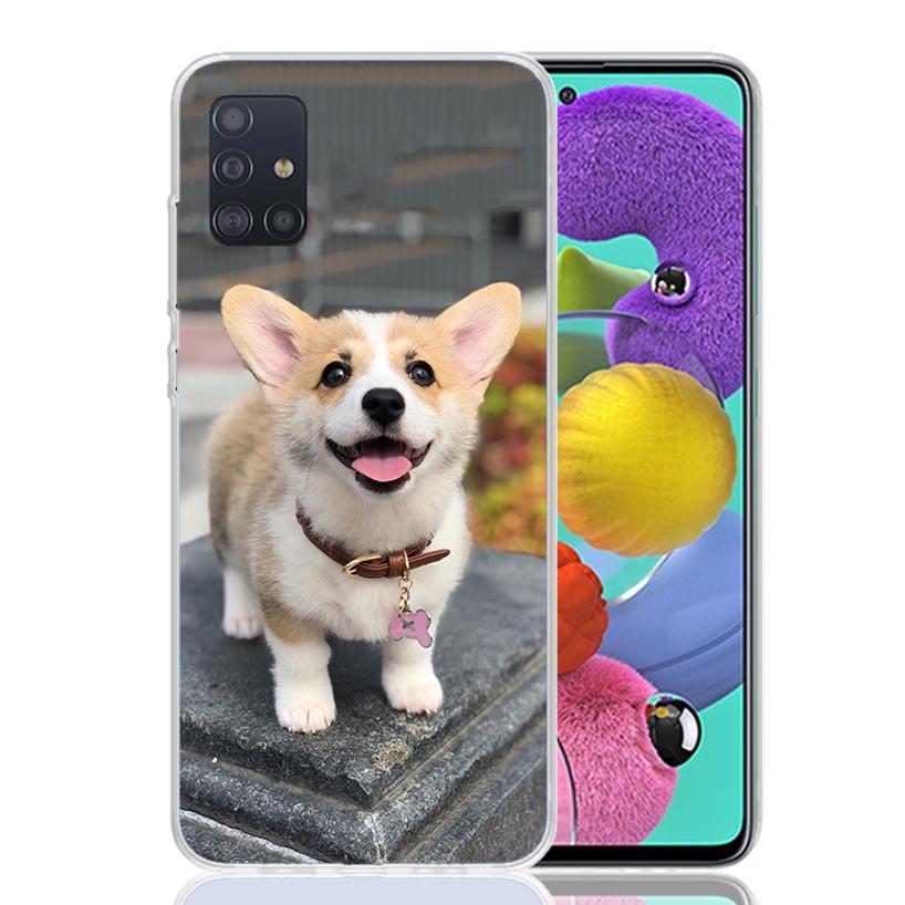 Cute Lovely Corgi Dogs Phone Case For Samsung Galaxy A52 A42 A32 A22 A12 A51 A50S A40 A30S A20E A10S A41 A31 A21S A11 A72 A71 A7