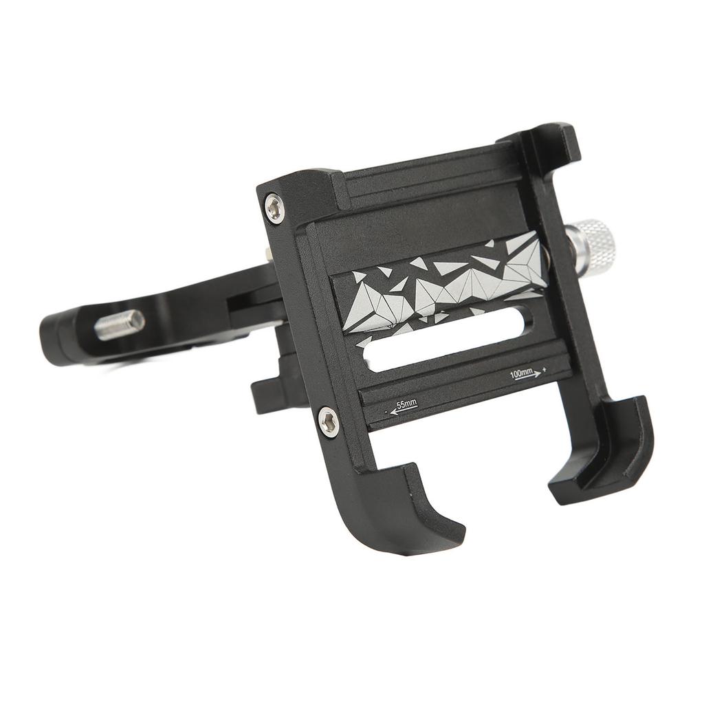 Bicycle Mobile Phone Holder with 360 Degree Rotation Handlebar Mounted Phone Holder for Smart Phone Black