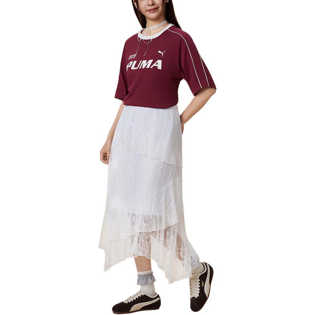 Puma Cool Technology Retro Color Block Loose Short Sleeve T-Shirt Unisex Tops 695496-28