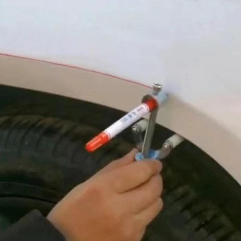Strumento per il Disegno Parallelo dell'Arcata Ruota Automobilistica Strumento Regolabile per la Marcatura delle Linee della Carrozzeria dell'Auto Pennino Portatile per l'Arcata della Ruota dell'Auto