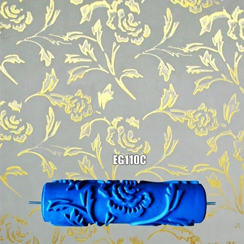 Reusable Patterned Paint Roller Texture Paint Tool Wall Painting Roller Cabinets Painting