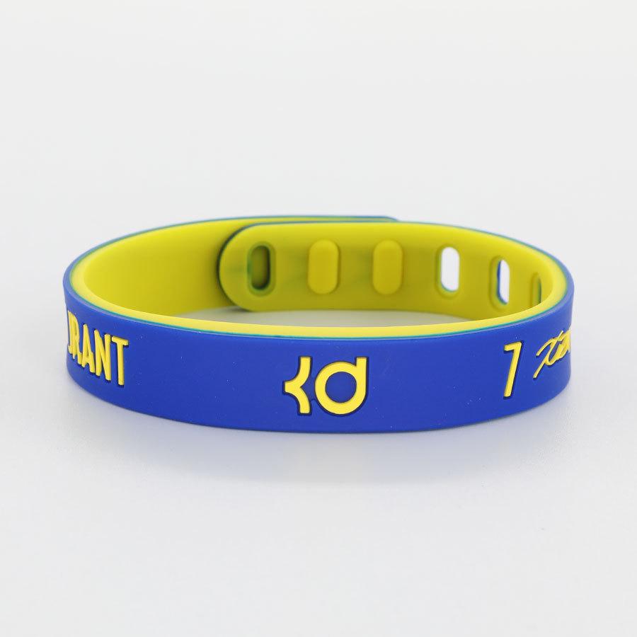 Kevin Durant Autographed Douyin Warriors Silicone Wristband Gift Bracelet with 'God Hand' KD Ring - Collector's Edition