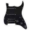 Musiclily Basic HSS Pre-wired Pickguard with Alnico 5 Humbucker Pickup Set, 3-Ply Black
