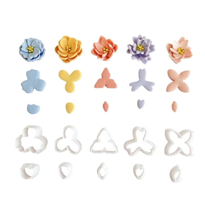 

10 Shape Flower Clay Earring Cutter Petal Clay Cutter for Earrings Making, Clay Earring Cutter Tool for Jewelry Making 1