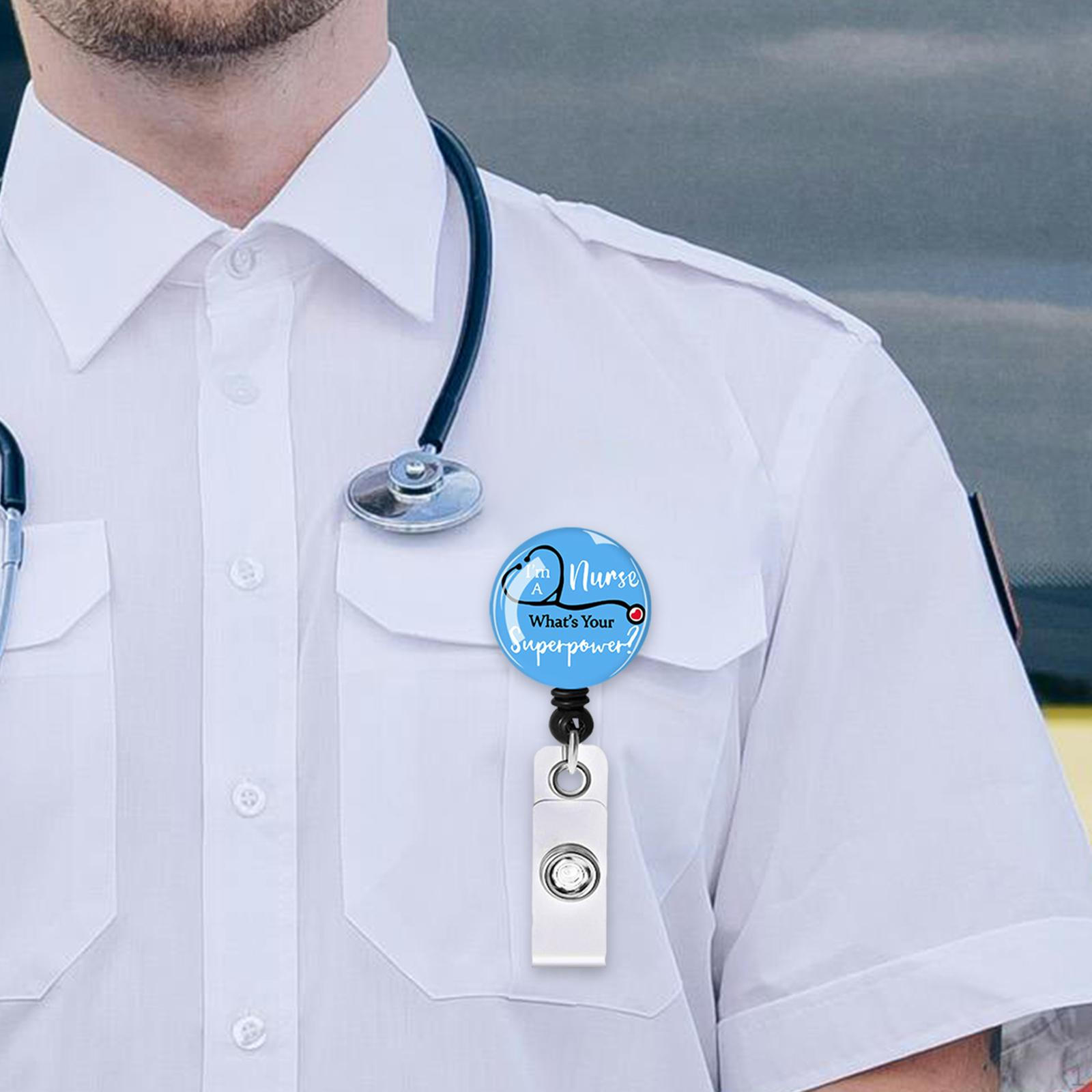 

Выдвижной держатель катушки для бейджа, вешалка для визитной карточки, нейлоновый шнур для кормления с зажимом для синий