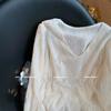 V-neck Lace Embroidered Shirt Women's Spring Wear New Super Fairy Temperament Age-reducing Top