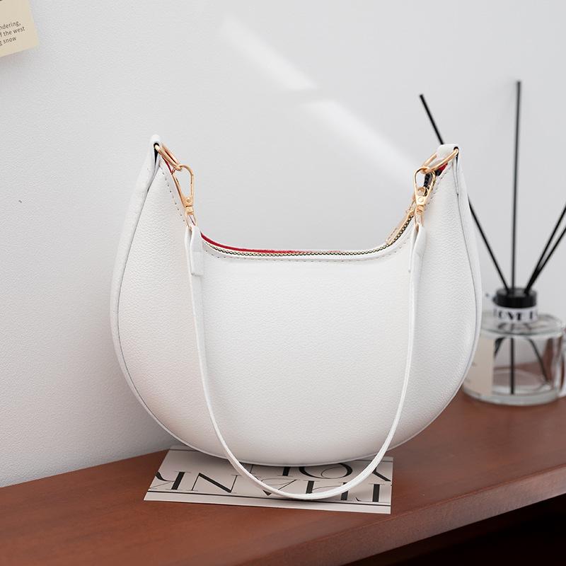 French Style Underarm Crescent Bag, Minimalist Unique Women Shoulder Bag Niche Commute Handbag