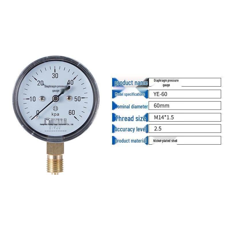 FuYi YE-60 Diaphragm Micropressure Gauge (CN version)