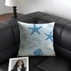 Ocean Animals Ins Cushion Cover Natural Linen Organic Fabric Double-Sided Printing Sofa Home Decor Gift Pillow Case
