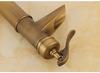 Antique Gold Single Hole Single Handle High Size Deck Mounted Bathroom Basin Wash Hot and Cold Faucet