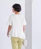 Yours Asymmetrical Frill Docking BDXN1790 Large White T-Shirt Women's