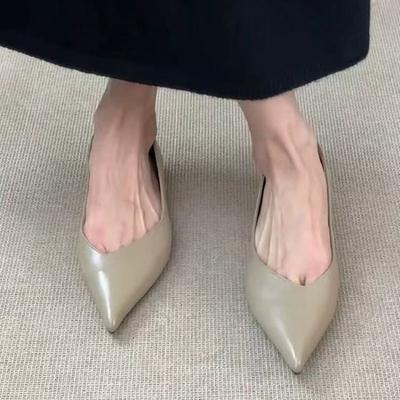 Slipper Flache Einzelne Schuhe Herbst Neu Spitzzehe Flacher Ausschnitt Weiche Sohle Rutschfest Abriebfest Low-Top Schuhe