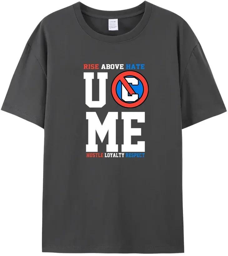 Wrestling T-Shirt John Cena Casual Men's Women's High Quality T-shirt RISE ABOVE HATE UC ME HUSTLE LOYALTY RESPECT Printed Tee