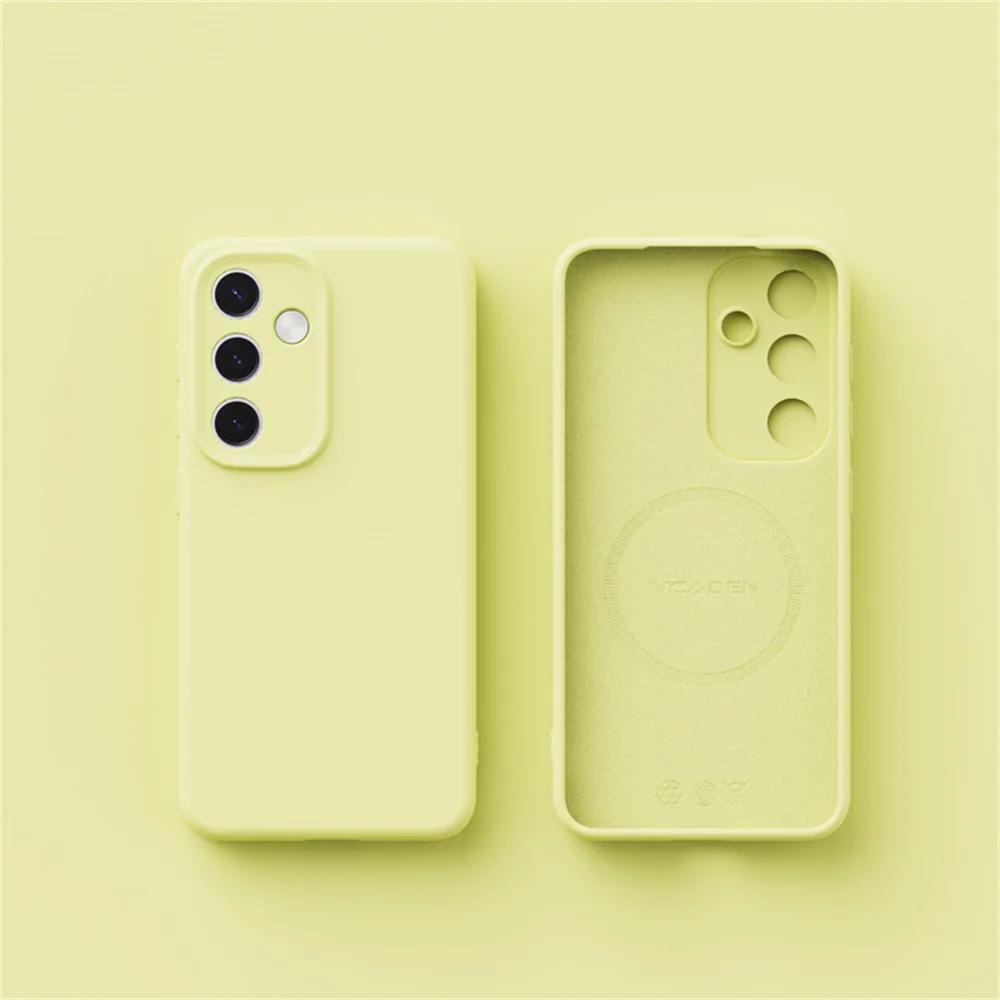 Original Liquid Silicone For Magsafe Magnetic Case For Samsung S25 S24 S23 S22 Ultra Plus A56 A16 A55 A54 Wireless Charge Cover