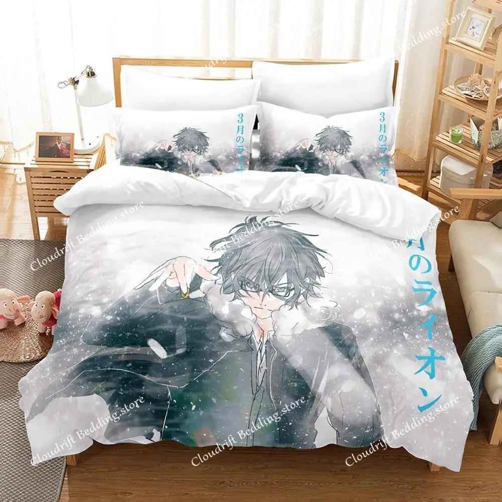 3d Print Cartoon March Comes In Like A Lion Bedding Set Anime three-piece Set Adult Kid Bedroom Duvet Cover Sets Home Textiles