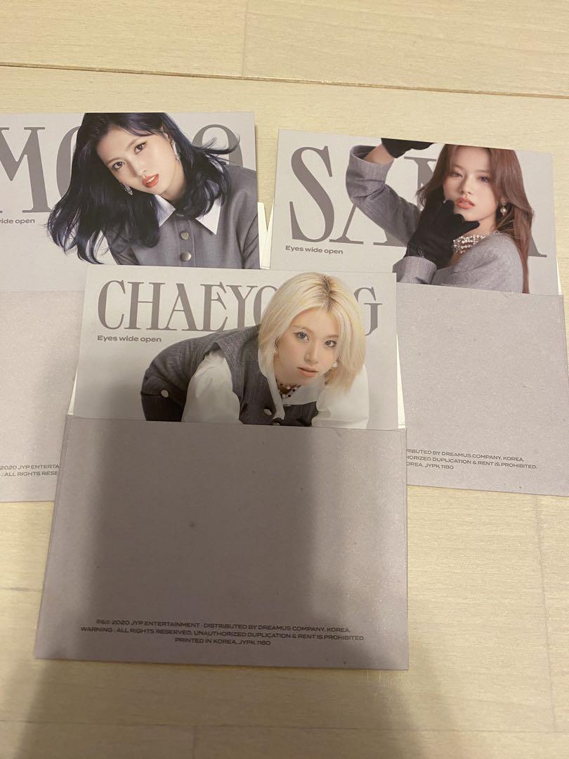 

[USED] TWICE eyes wide open message card