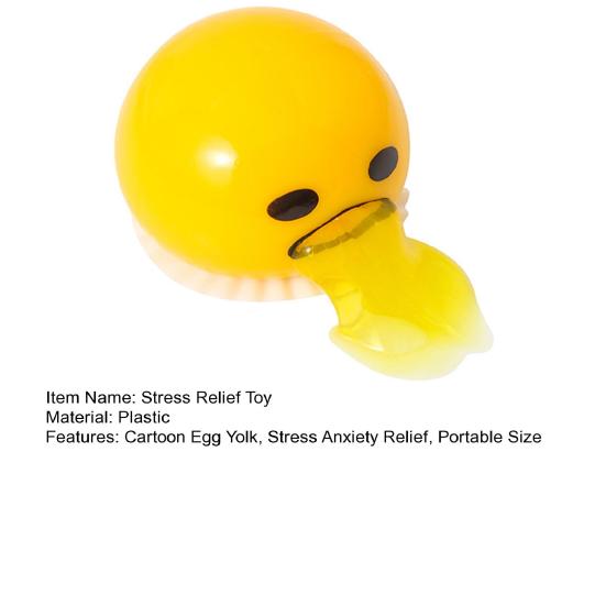 1/2/4/5/6Pcs Puking Sucking Egg Yolk Fidget Toy Anxiety Relief Vomiting Cartoon Egg Yolk Squeeze Stress Ball Sensory Prank Toy Gag Gift